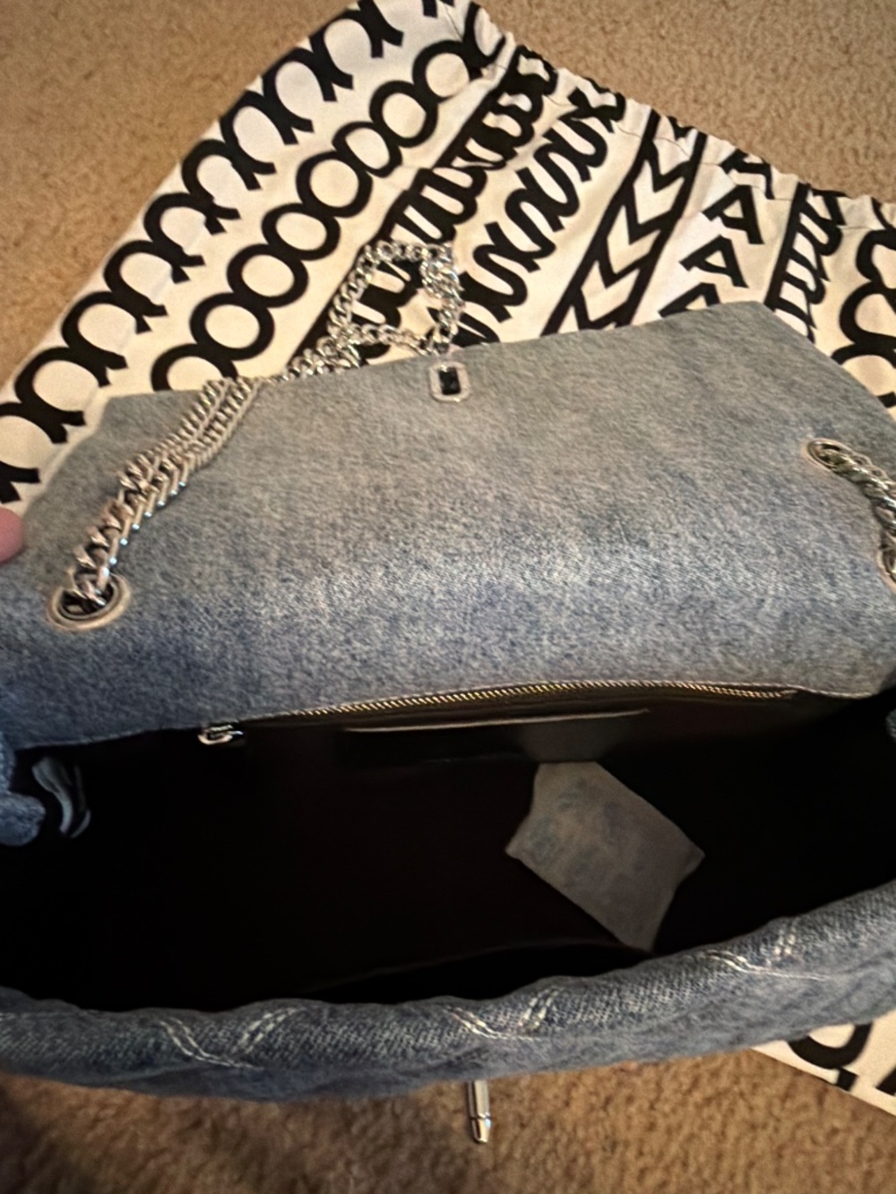 Marc Jacobs Quilted Denim Dual Convertible Shoulder Bag - Picture 5 of 5
